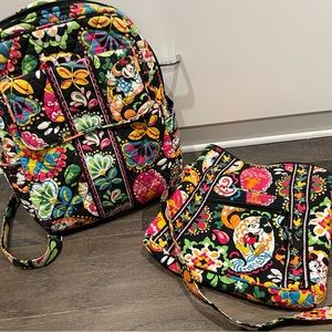 Vera Bradley Midnight backpack & Crossbody